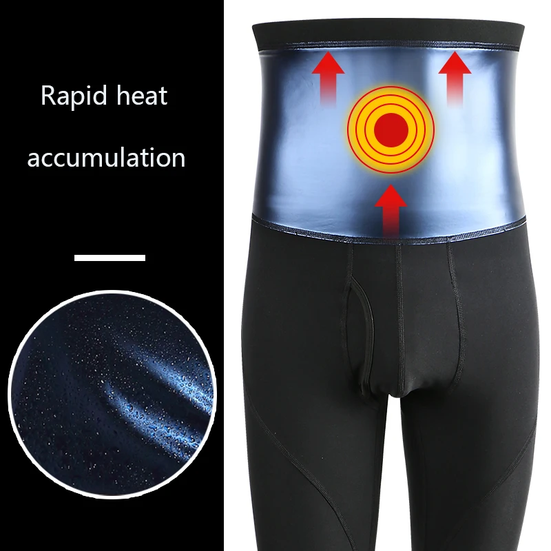 Mens Trainer Fat Burning Body Shaper Abdomen Reducer Thermo Workout Sauna Sweat Pants Waist  Male Shapewear Fitness Leggings