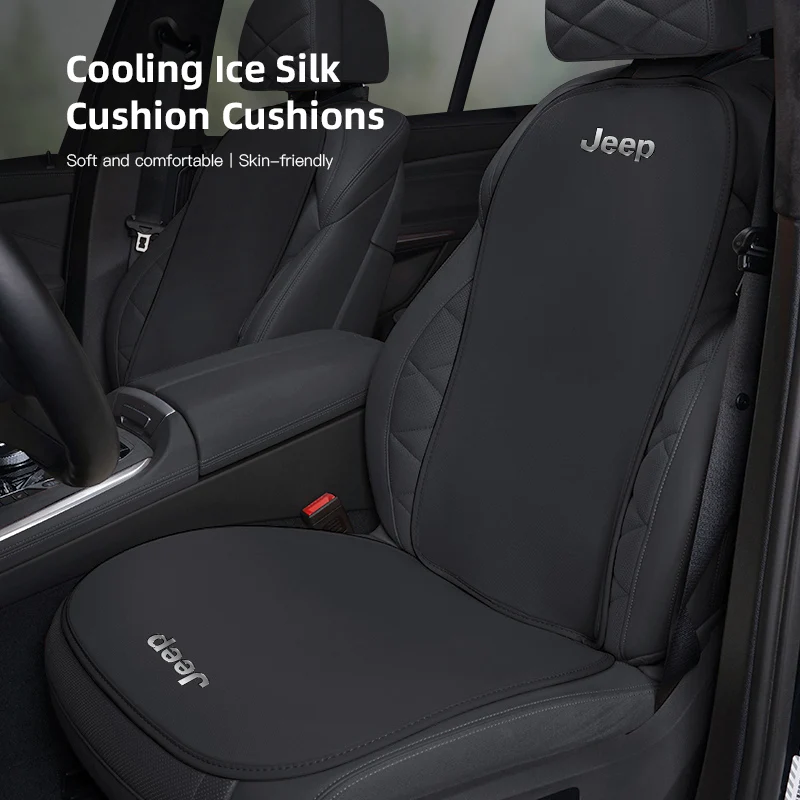 

Car lce silk Cushion Seat Cover Protector Front Rear Mat Seat Backrest For Jeep Renegade Compass Grand Cherokee Wrangler Patriot