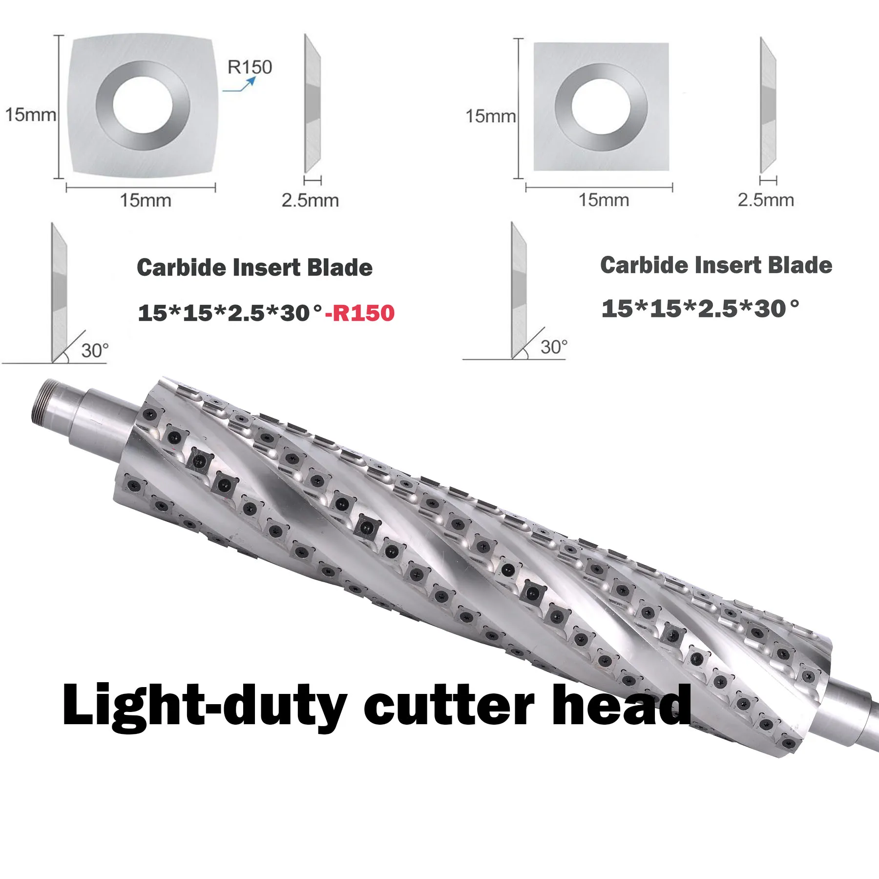 Disposable Spiral Cutter Head Woodworking Double-sided Planer Spiral Knife Shaft, Pressure Planer Spiral Knife Shaft