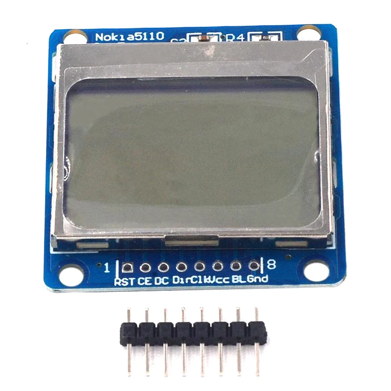 Imagem -05 - Peça Novo Módulo Branco Backlight 84*48 84x84 Lcd Adaptador Pcb para Nokia 5110 1