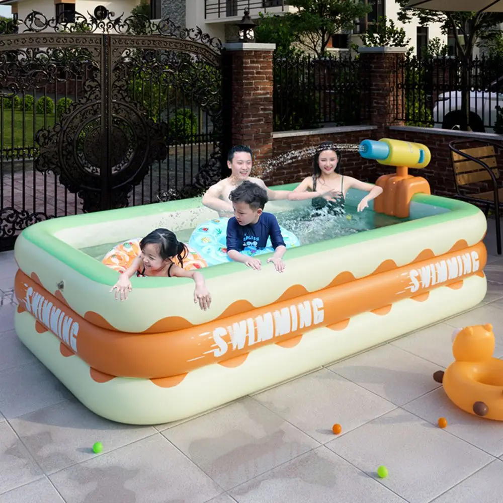 Grande piscine de natation domestique pour enfants et adultes, fournitures de fêtes d'eau dans l'arrière-cour, jeu d'eau en PVC épaissi à trois couches, 1PC