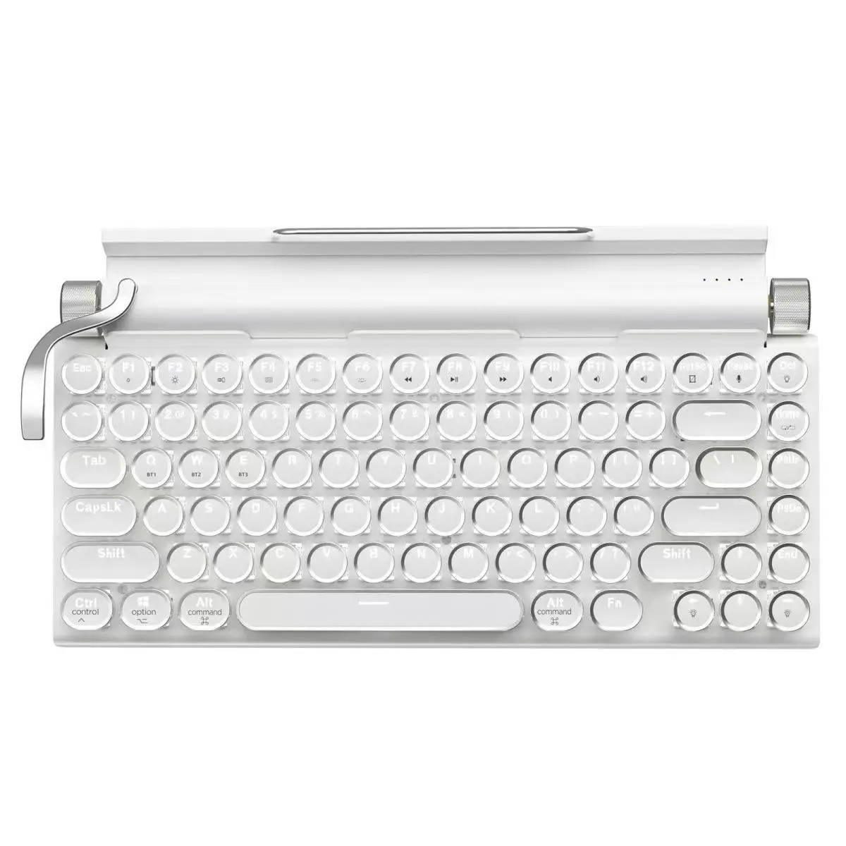Hot Selling Retro Typewriter Wireless Keyboard RGB Mechanical Keyboard Mobile Phone Tablet Stand Keyboard