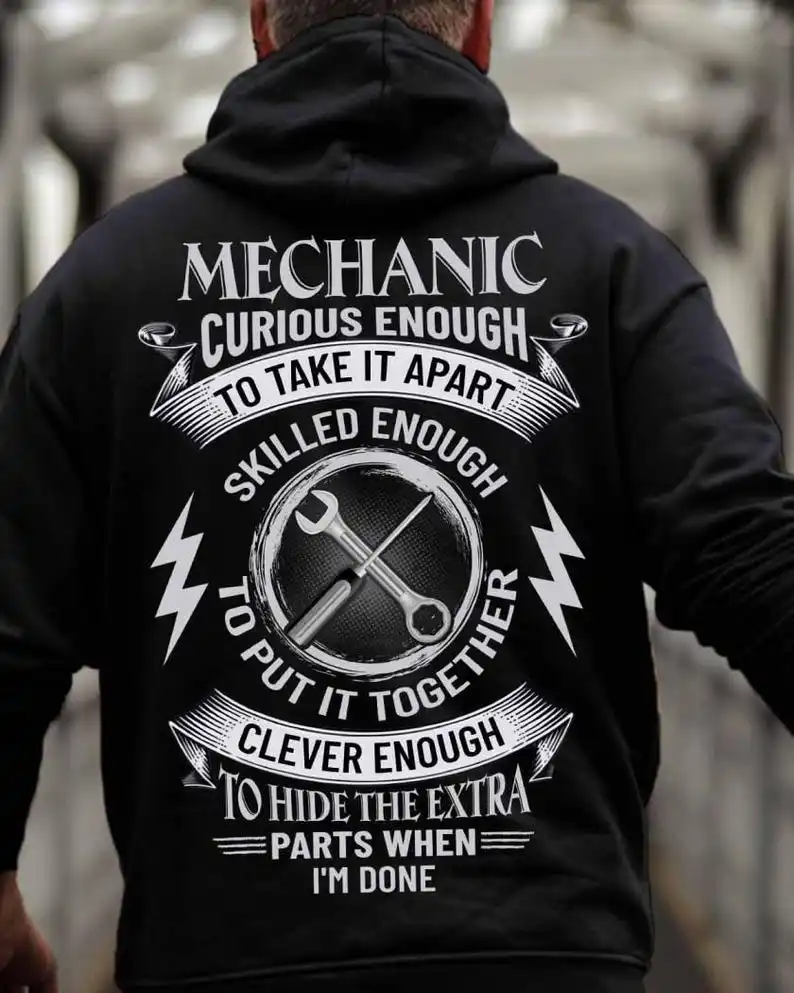 

Толстовка с капюшоном для механика: любопытный, умеренный, умный - толстовки с дополнительными деталями, винтажные толстовки, повседневная уличная одежда с длинными рукавами и капюшоном