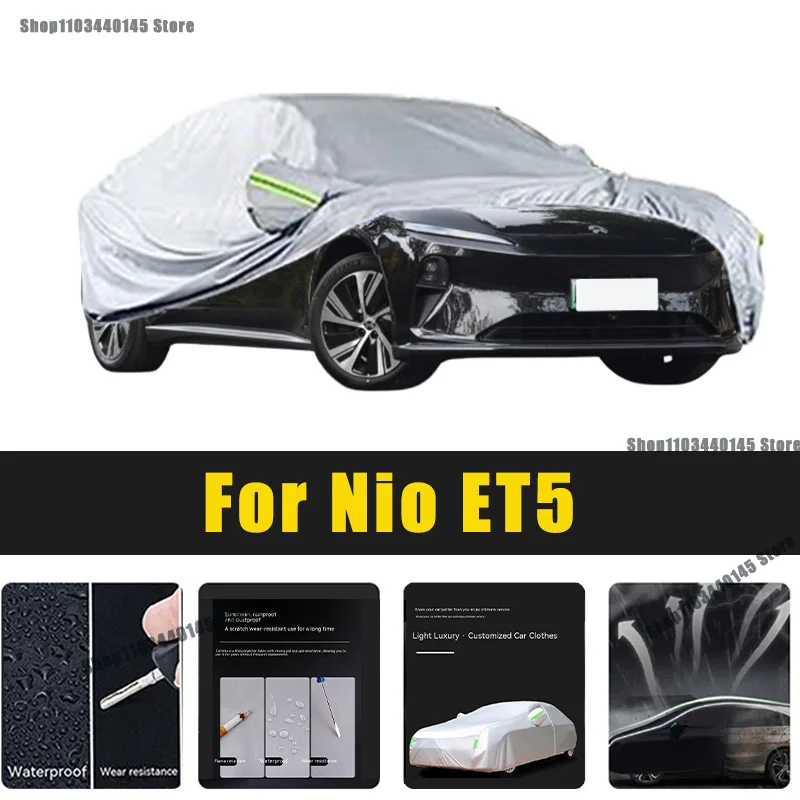 

Full Car Covers Outdoor Sun UV Protection Dust Rain Snow Oxford cover Protective For Nio ET5 Accessories car umbrella