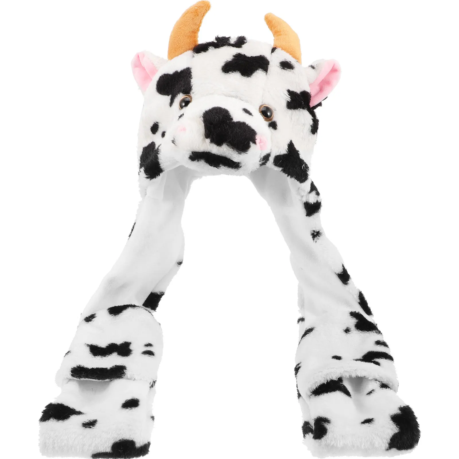 

Cartoon Animal Windproof Hat with Gloves Winter Warm Ear Warmer Outdoor Cold Weather Soft Comfortable Winter Hat