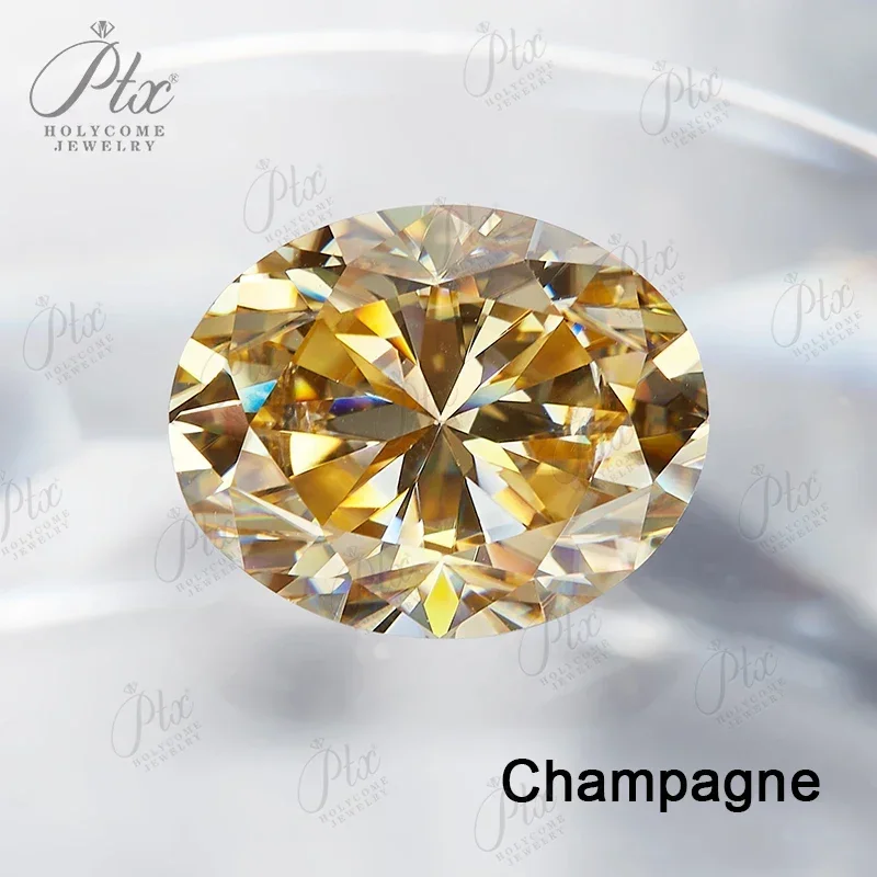 

Multicolor Fancy Oval Moissanite Diamond Loose Gemstone Lab Grown Charms for Engagement Rings with GRA Certificate Wholesale