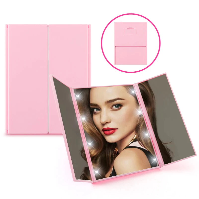 Offer 8 Light Emitting Diode 30% Off Light Emitting Diode Mirror Travel Lighting Desktop Mirror Makeup Mirror Light Portable