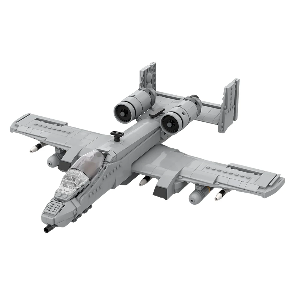 

Gobricks MOC A-10 Thunderbolt II Bricks Fighter Model Military Aircraft Building Blocks Assemble Airplane Plane Toys Gifts