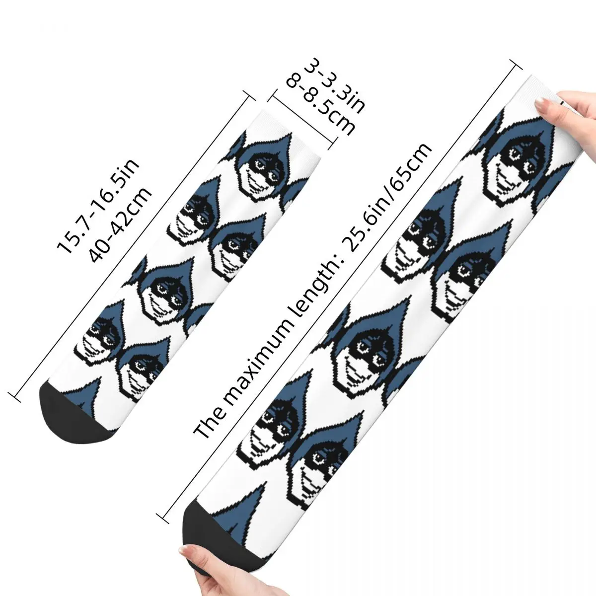 Hip Hop Vintage Lancer Crazy Men\'s Socks Unisex Deltarune Street Style Seamless Printed Funny Novelty Happy Crew Sock Boys Gift