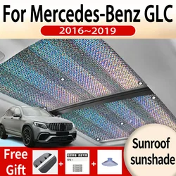 For Mercedes-Benz GLC X253 C253 2016~2019 MK1 Car Sunroof Sunshade Panoramic Windshield Sunshade Anti-ultraviolet Accessories