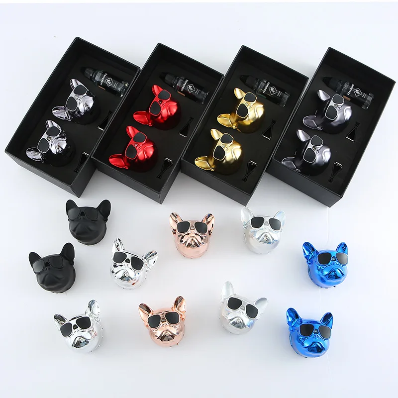 

Creative Bulldog Car Air Freshener perfume Automobile Interior Perfume Clip Fragrance Ornament Car Accessories Gift Box Car Deco