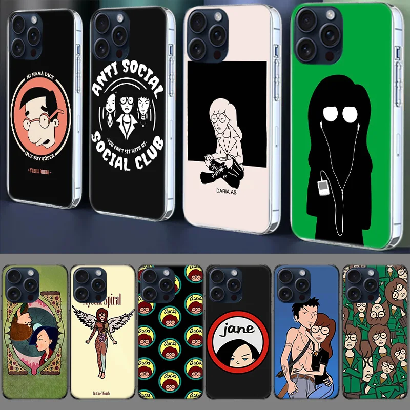 

Cute Cartoon DariaS Capa Phone Case For Iphone 17 Air 16 Pro Max 15 12 Pro 14 Plus 17E 16E 11 13 Mini Cover Cases Fundas Cell Cl