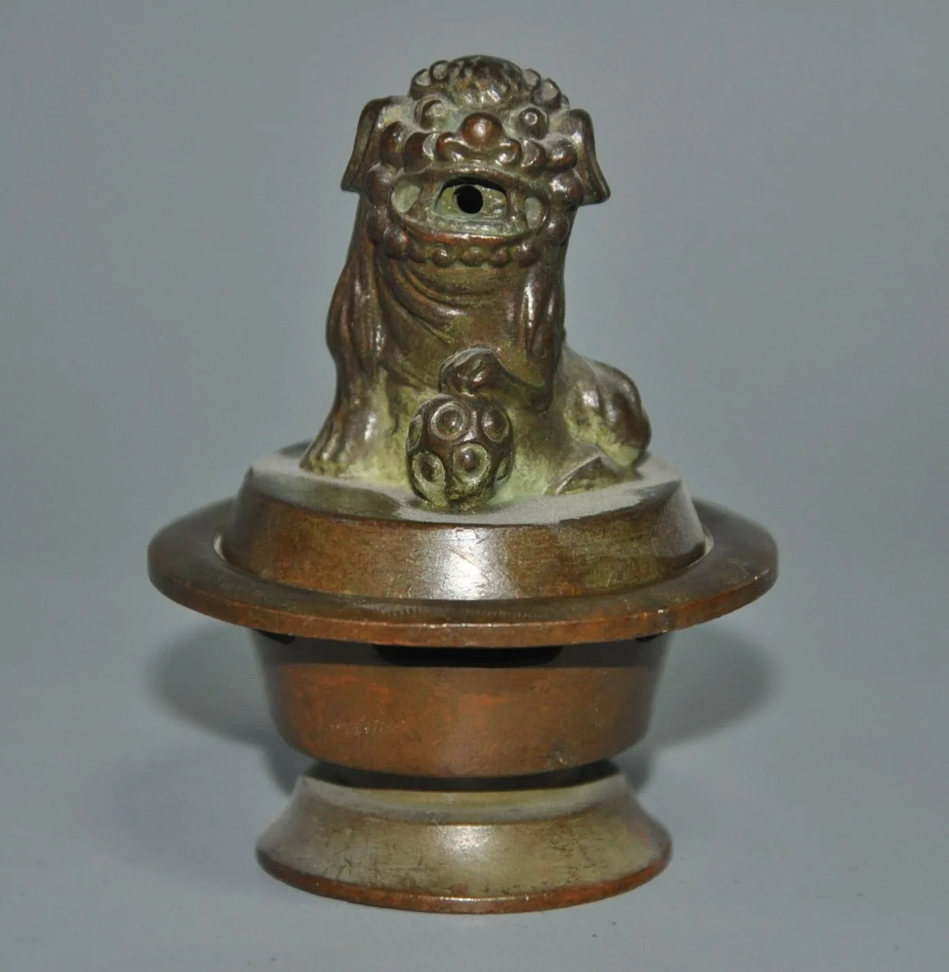 

3 pieces Collection Chinese Dynasty Bronze Fortune Lion Beast Incense Burner Incense Burner Statue -Natural materials