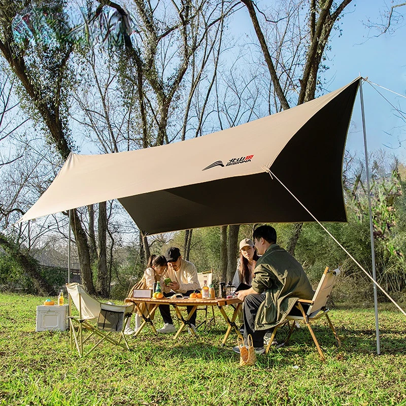 

Vinyl Camping Picnic Canopy Tent Outdoor Rain Hexagonal Windproof Shade Sun Protection Field Sunshade