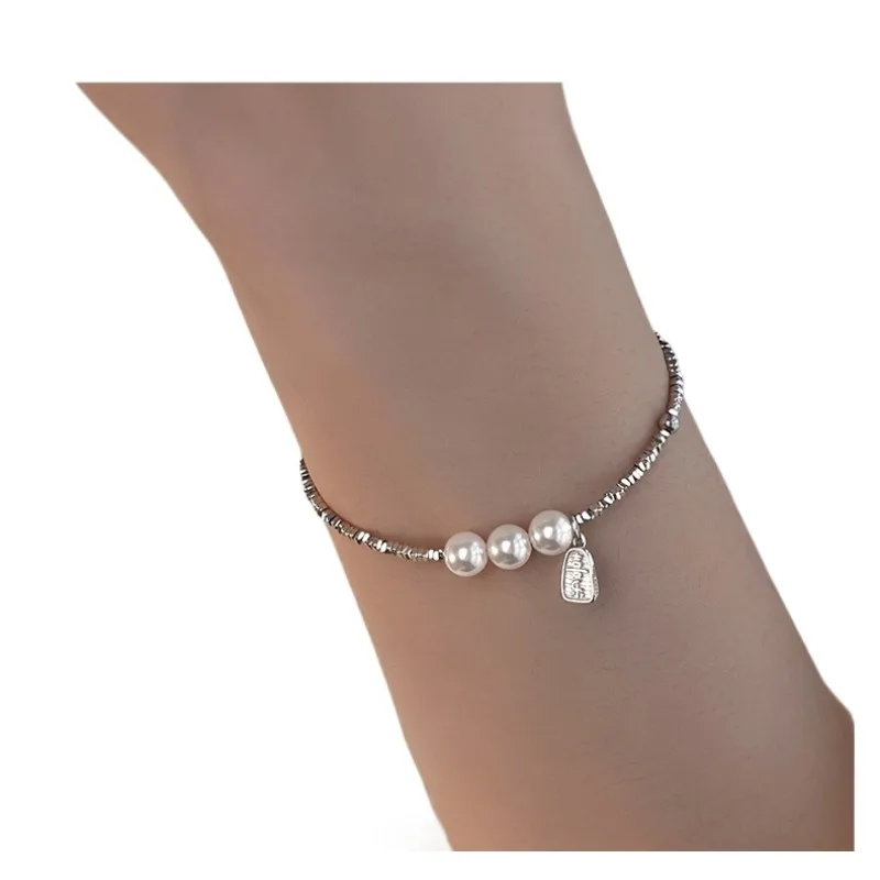 

S925 sterling silver bracelet, bamboo pearl bracelet, niche accessory