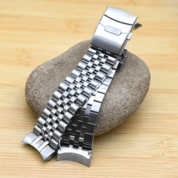 Mod Silver Black Stainless Steel Prospex LX Replace Strap 22mm Watch Bracelet Fit Seiko SNR025 Cases Folding Watch Band