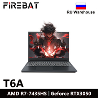 FIREBAT T6A 16 Inch Geforce RTX 3050 AMD Ryzen7 7435HS  DDR5 165Hz FHD Wifi6 BT5.1 16GB 512GB Gaming Gamer Notebook Laptop