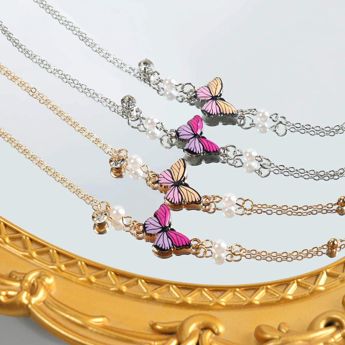 Eyeglass Chain for Women;Neck-Hanging Butterfly Eyeglass Rope for Reading Glasses to Prevent Falling; Hanging Rope for Butterfly
