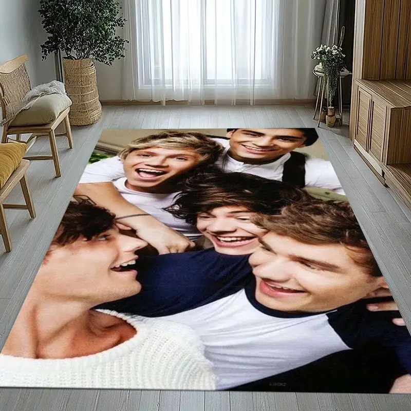 1D One D-Direction Boy Band Soft Large Non-Slip Area Rug,Carpet Mat for Living Room,Bedroom,Playroom & Sofa,Home Decor Gift