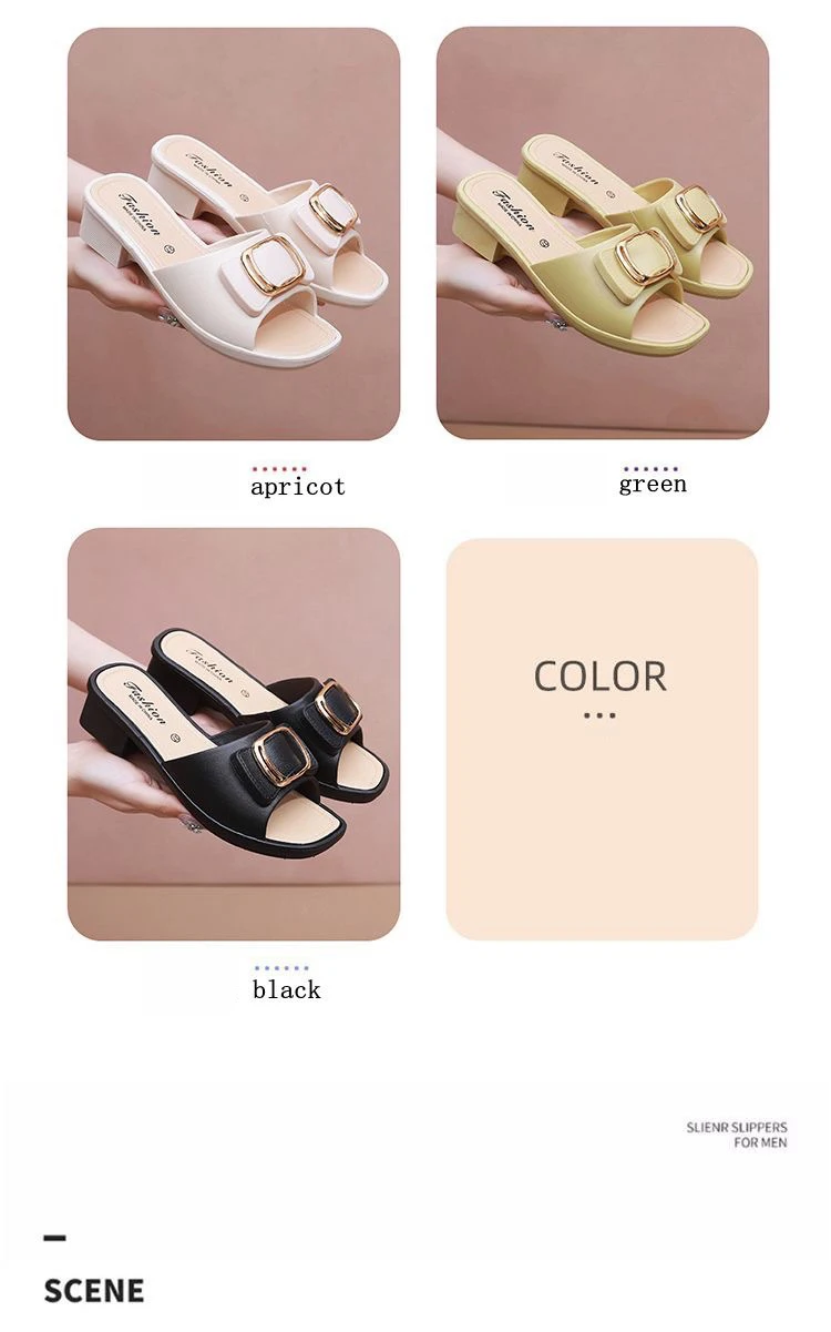Women's Versatile Summer Sandals - Fashion Thick Sole Flip Flops, Non-Slip Durable Outdoor Slides for Beach/Street Wear