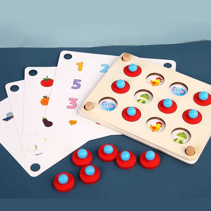 Kinderspeelgoed Memory Match Games Fruit Dieren Cognitie Montessori Educatief interactief speelgoed voor kinderen van 3 tot 6 jaar