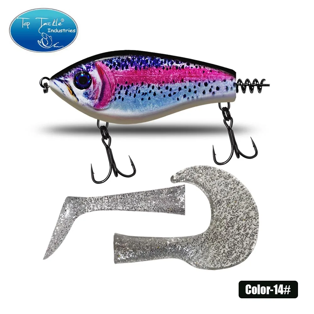 Top Tackle Industries CF Köder 100mm 76,5g Jerkbait Rattlin Vib Angeln Köder Sinking Wobbler Hecht Künstliche Köder Für Angelgerät Köder ruck Köder 5