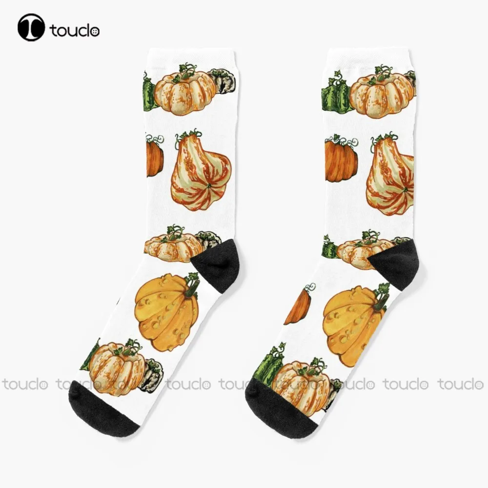 Crazy Pumpkins Socks Halloween Work Socks For Men Fashion Creative Leisure Funny Art Abstract Oil Painting Socks Unisex Adult