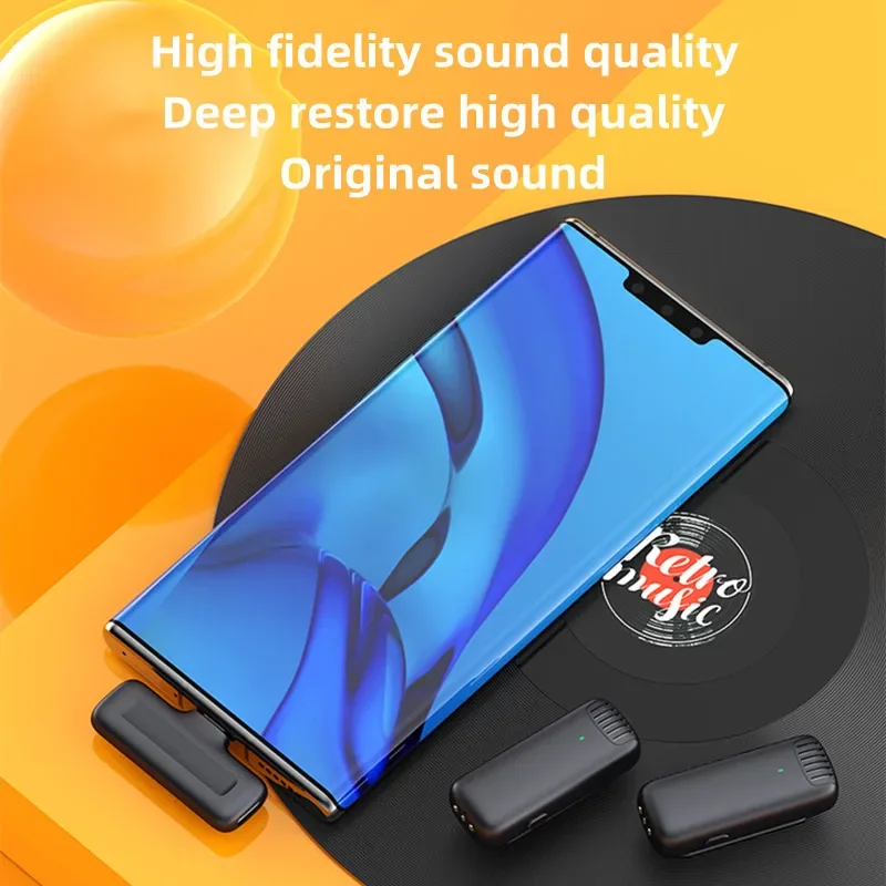 Ten items TLF Xtuga  J13 Plug & Play Wireless Lavalier Microphone for Android Noise Reduction 2.4g Wireless Microphone with Char