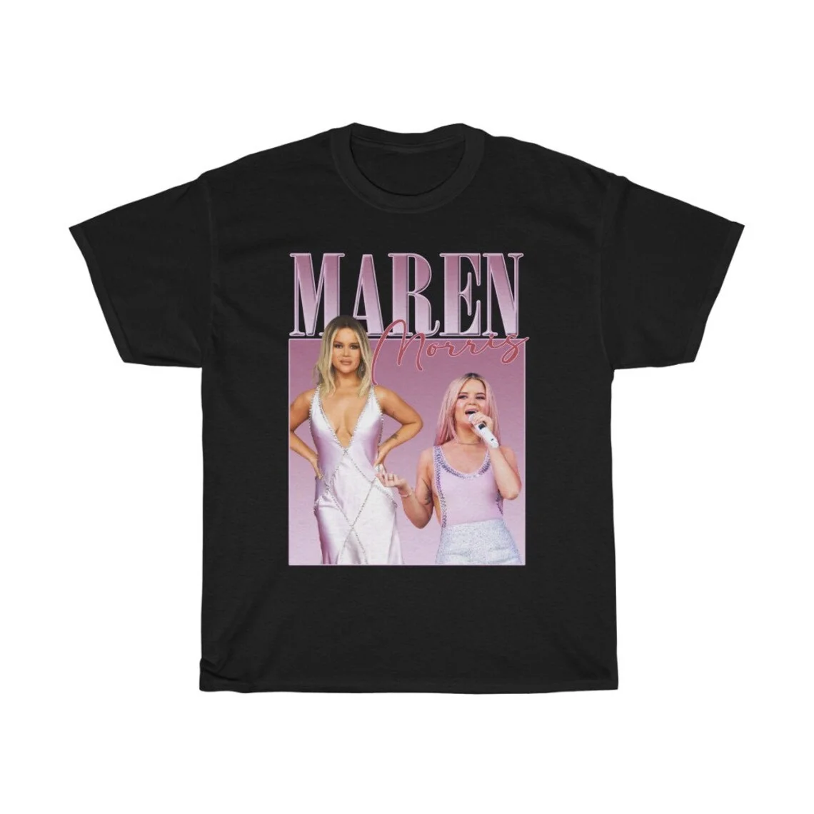 Maren Morris Music For Lovers Black T-Shirt Cotton Full Size