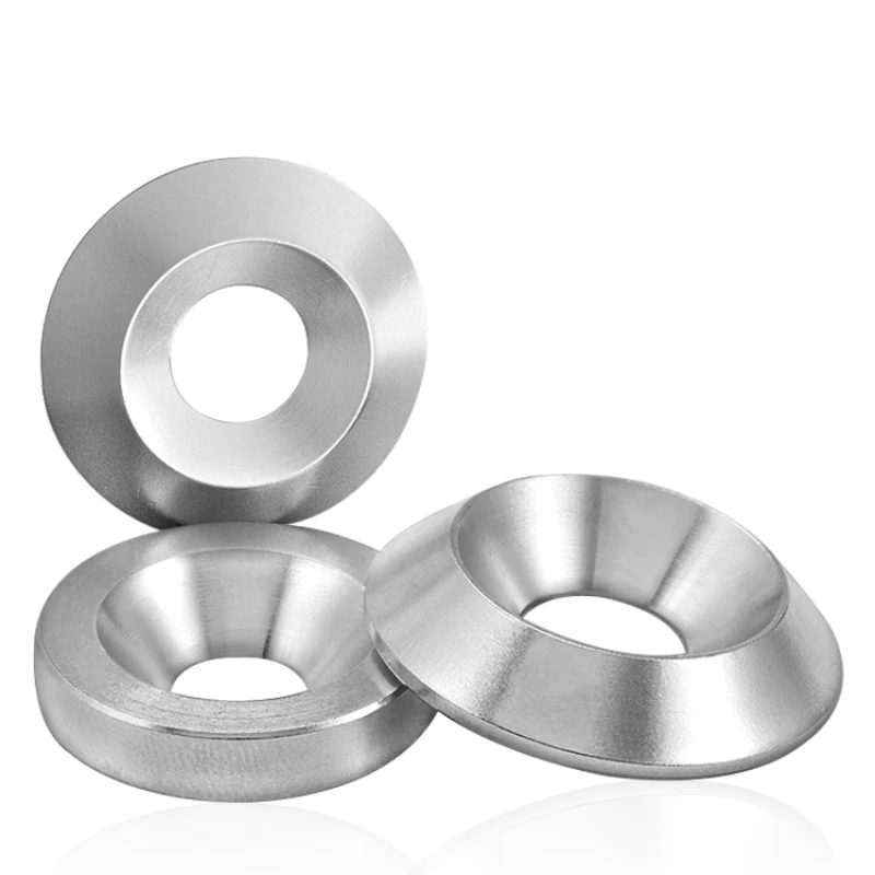 Arandelas cónicas de acero inoxidable M3 M4 M5 M6 M8 M10 304, arandelas planas avellanadas sólidas, arandelas cónicas cóncavas y convexas