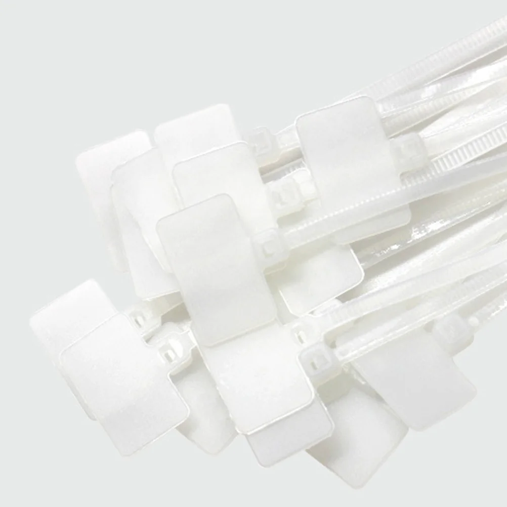 

250Pcs Self-Locking Cable Ties Nylon Durable Zip Ties with Label for Home Office Garage Wire Management Nylon Cable Tie