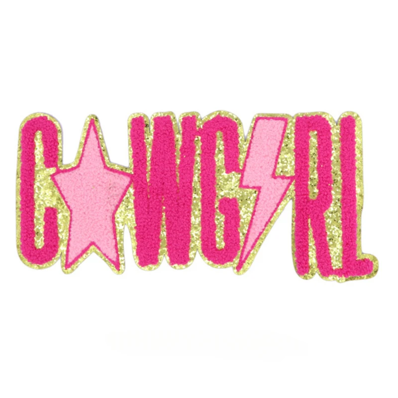 COWGIRL Emblem Clothing Accessories Badge Sticker Embroidered Embroidery Sticker Iron-on Patches