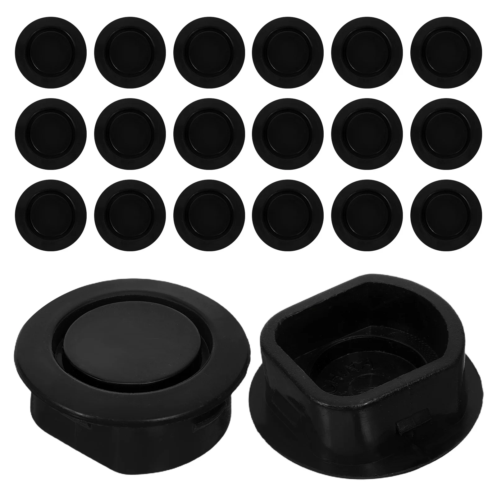 

24Pcs Automotive Radar Hole Cap Plastic Bumper Hole Plugs Front Rear Bumper Dust Debris Protector for Cars Suvs Trucks Black