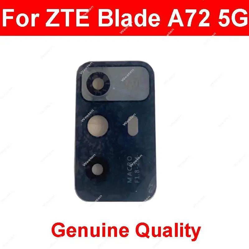 Back Camera Glass Lens For ZTE Blade A72 5G / Voyage 30 Rear Lens Glass with Sticker Replacement Parts