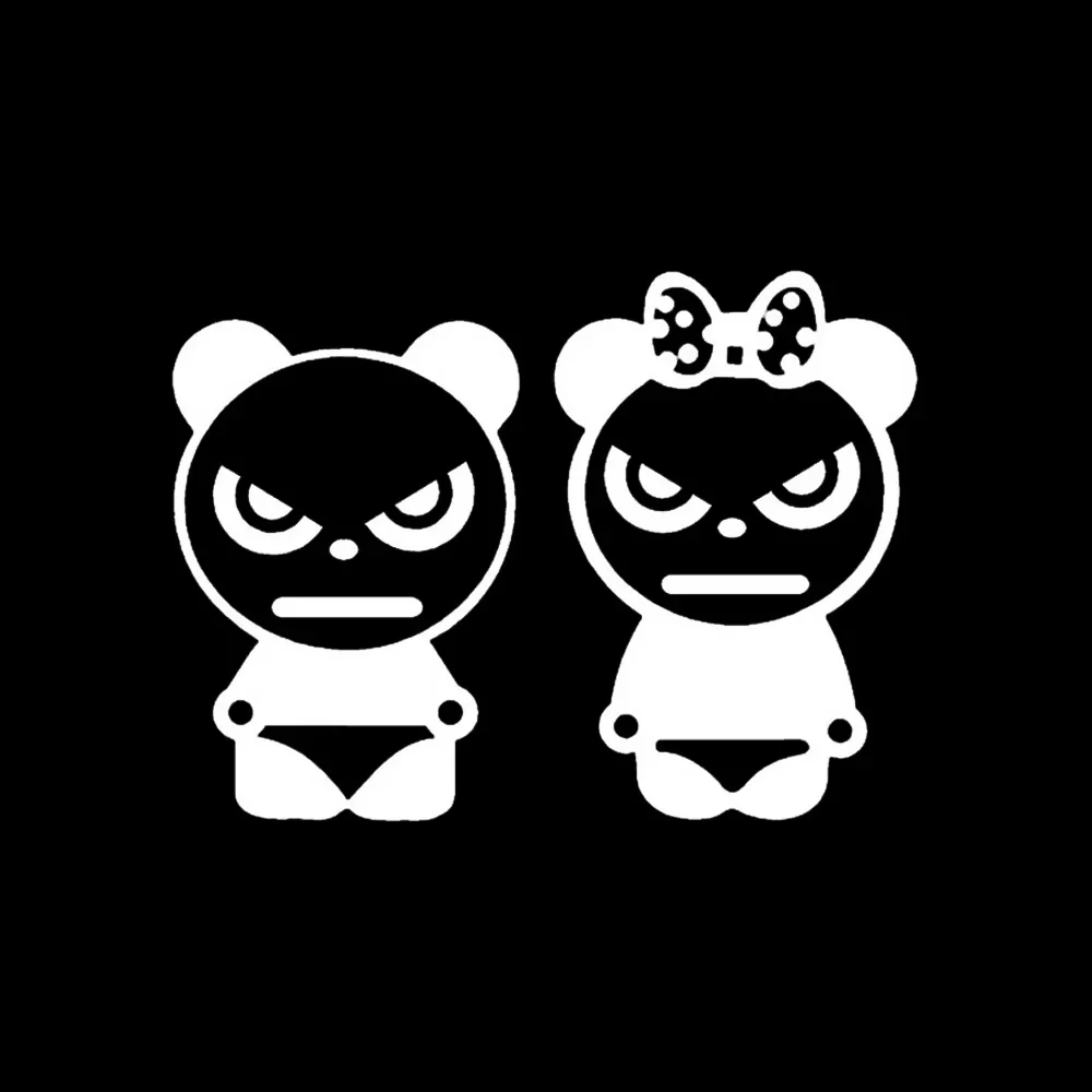 Creativity Angry Panda Modeling Personality Car Stickers PVC Fashion Auto Window Bumper Sunscreen Waterproof Decals