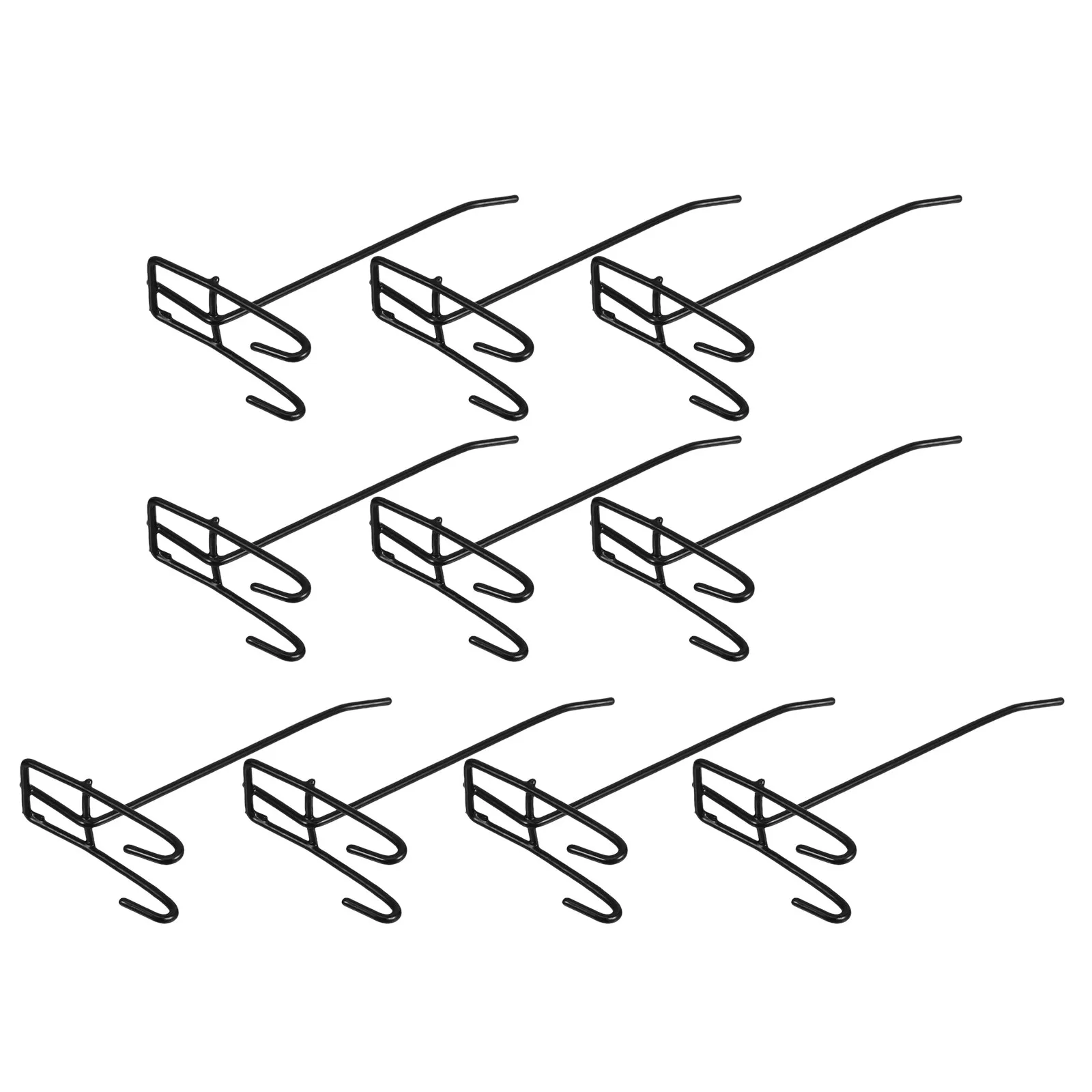 10Pcs Pegboard Hook Heavy Duty Utility Hook Holder Easy Install No Tools Required for Garage Kitchen Office Wall Jewelry Tool