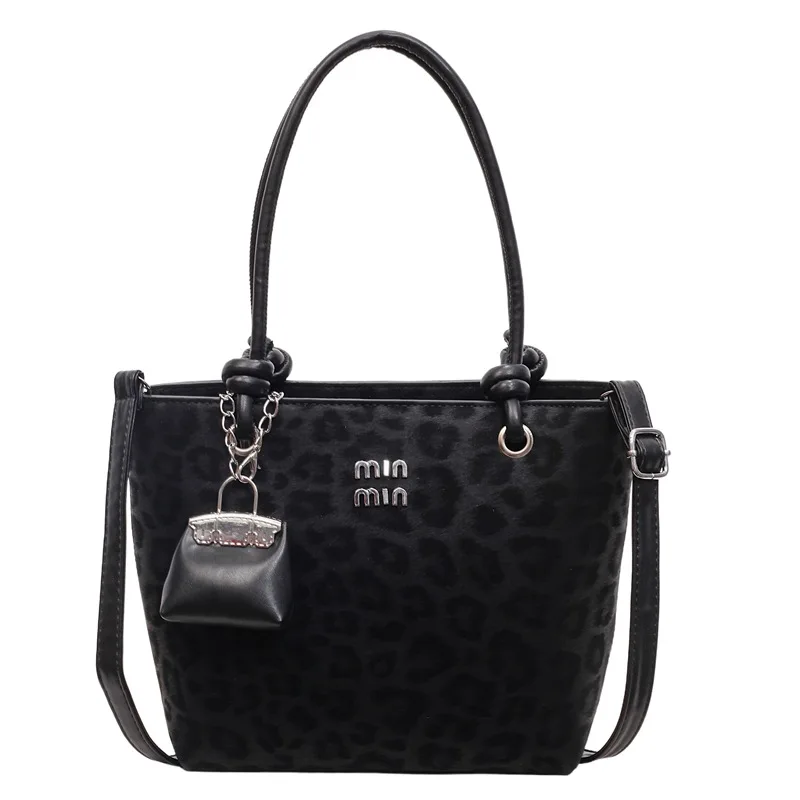 حقيبة كتف شتوية ليوبارد لعام 2025، محفظة ركاب واسعة للنساء، حقيبة عصرية من اليوم إلى الليل، حقيبة كروس بسيطة، محكم #4