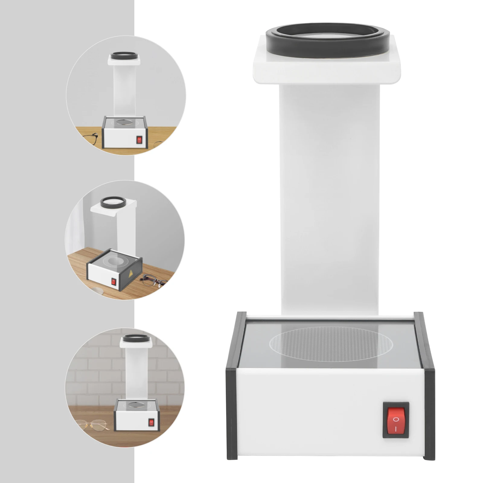 

CP-29B Optical Lens Iron Tester,White+ Black 110V Multifocal Lens Tester Tabletop 12.2*11.6*30cm for Eye Hospitals