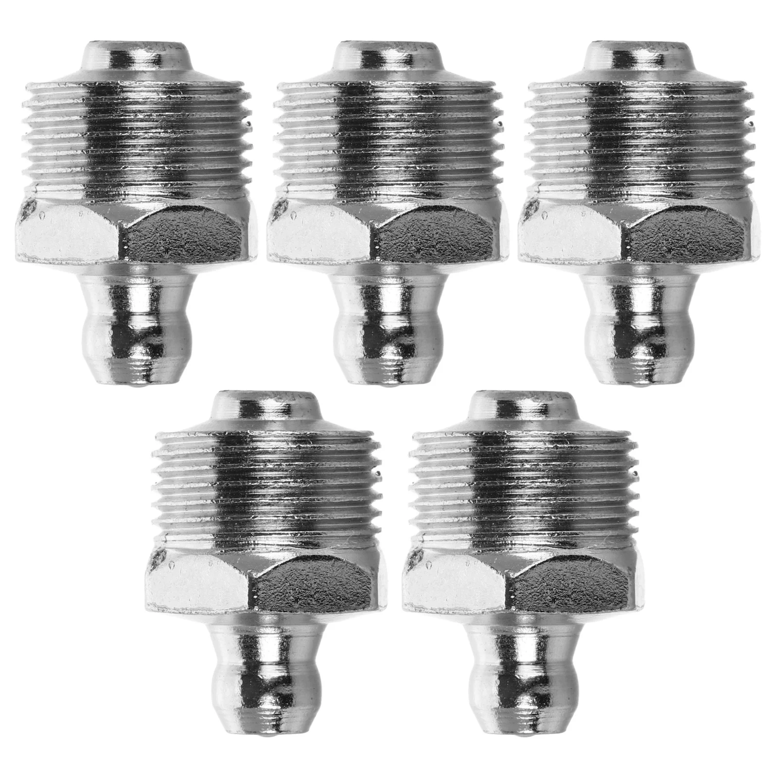 

5Pcs Grease Nozzle Metal Thread Durable Grease Replacement Fitting for Mechanical Equipment Pressure Injection