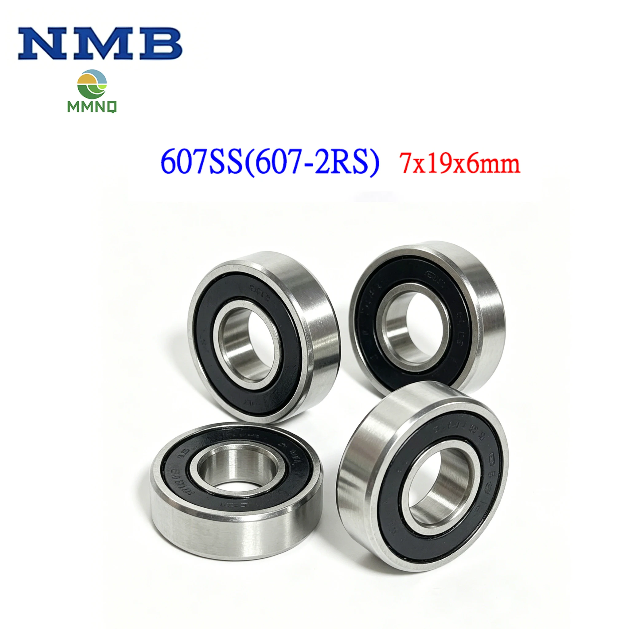 20pcs/50pcs/100pcs NMB 607SS Precision Ball Bearing 7×19×6mm 607-2RS High Speed Wear Resistant Mechanical Parts