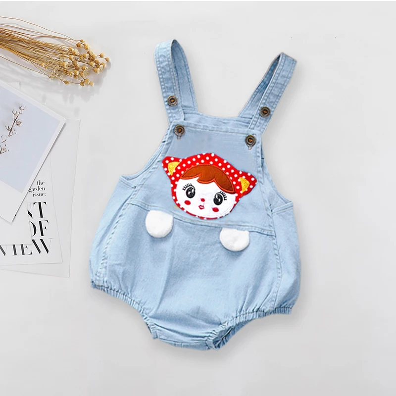 IENENS Baby Boy Girl Bodysuit Denim Clothing Summer Jumpsuit Cartoon Jumper Outfits Newborn Infant Clothes Overalls Dungarees