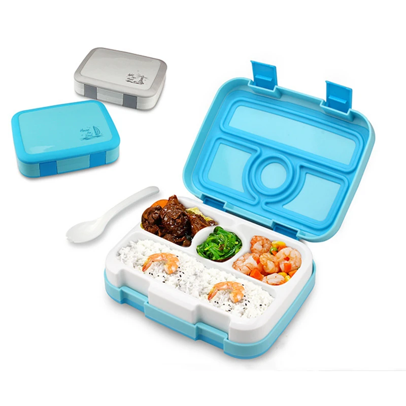 800ml Multifunctional Leak-Proof Bento Box with Compartments PP Picnic Fruit Lunch Box Container for Office School Food Box