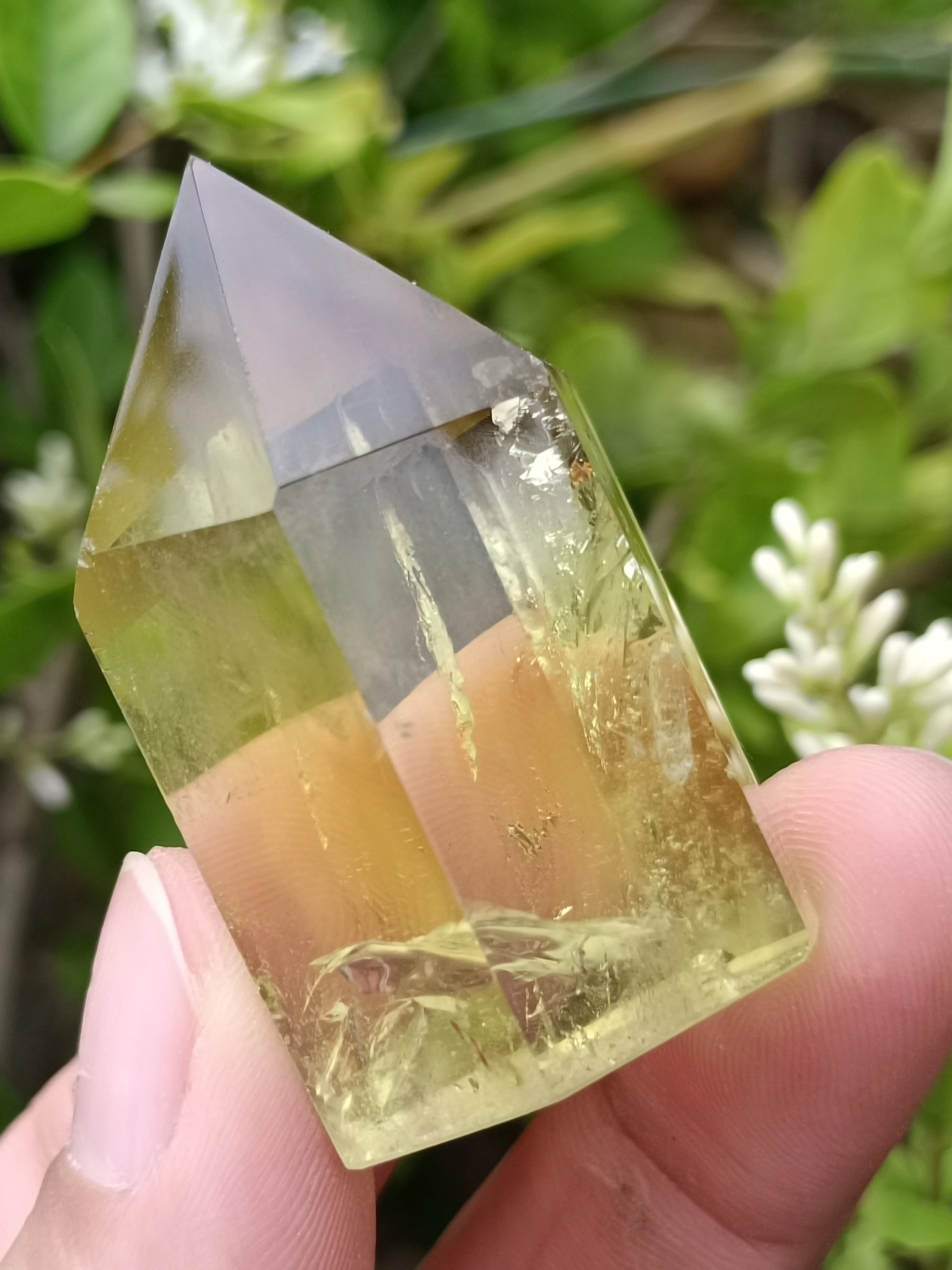 Natural Yellow Quartz Crystal Tower Pillar, Mineral Specimen Reiki Healing Magic Tower, Energy Degaussing Obelisk