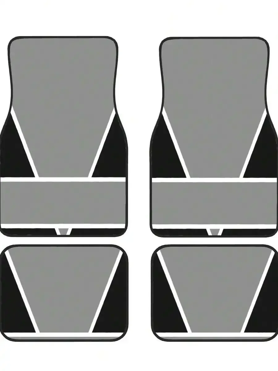 4-Piece Custom Printed All Weather Floor Mats Universal Fit For SUV Truck Van Easy Clean