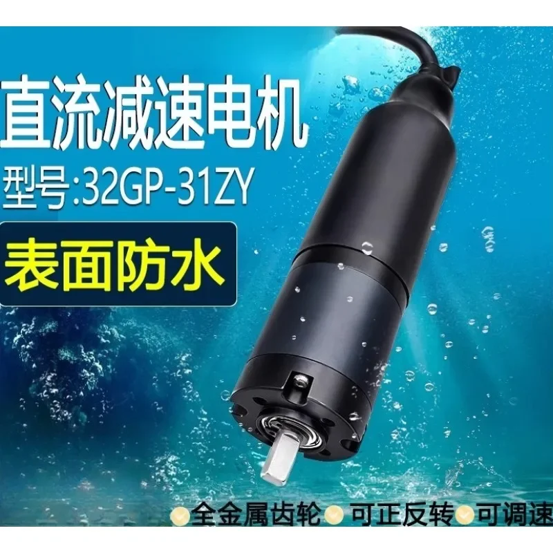 32GP-31ZY waterproof DC deceleration motor 12v24v low-speed high torque micro small speed control motor