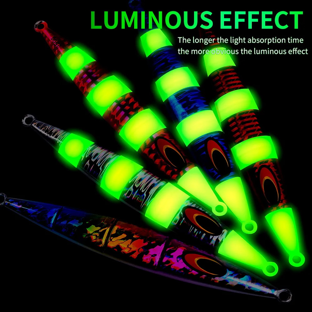 

Slow-rocking iron plate fish deep-sea boat fishing luminous lure 30g-250g sea fishing fake lure fast-sinking iron plate lead fis