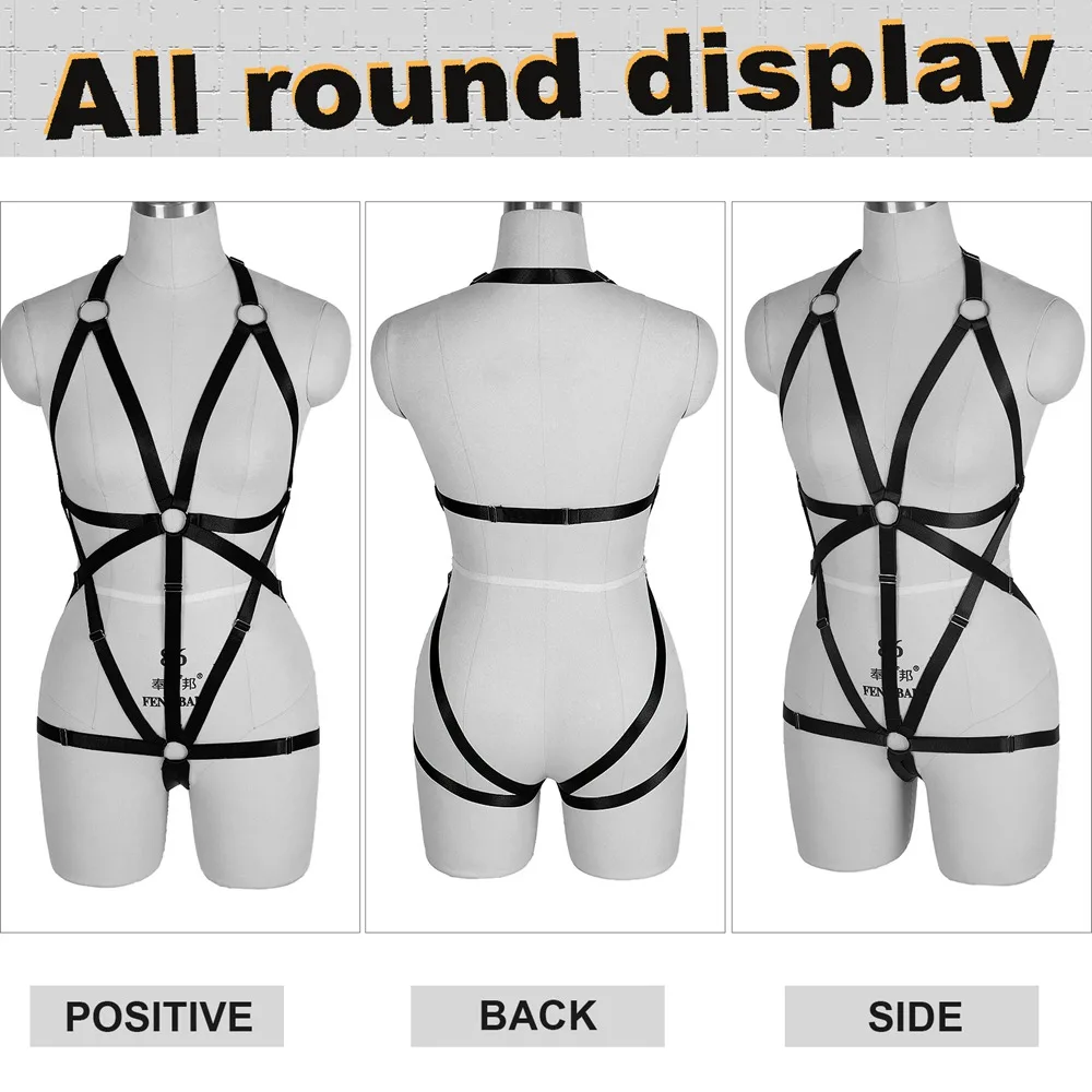 Bondage Strap Käfig Bh Punk Körper Bdsm Harness Für Frauen Sexy Dessous Gothic Kleidung Erotische Strümpfe Rave Outfit Pastell Goth