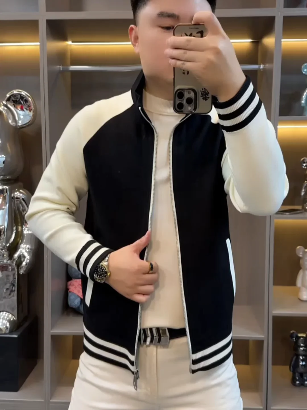 

Осенний мужской новый цветной вязаный кардиган на молнии, свитер, повседневная куртка, верхняя одежда с воротником-стойкой, антимикробный стандартный крой