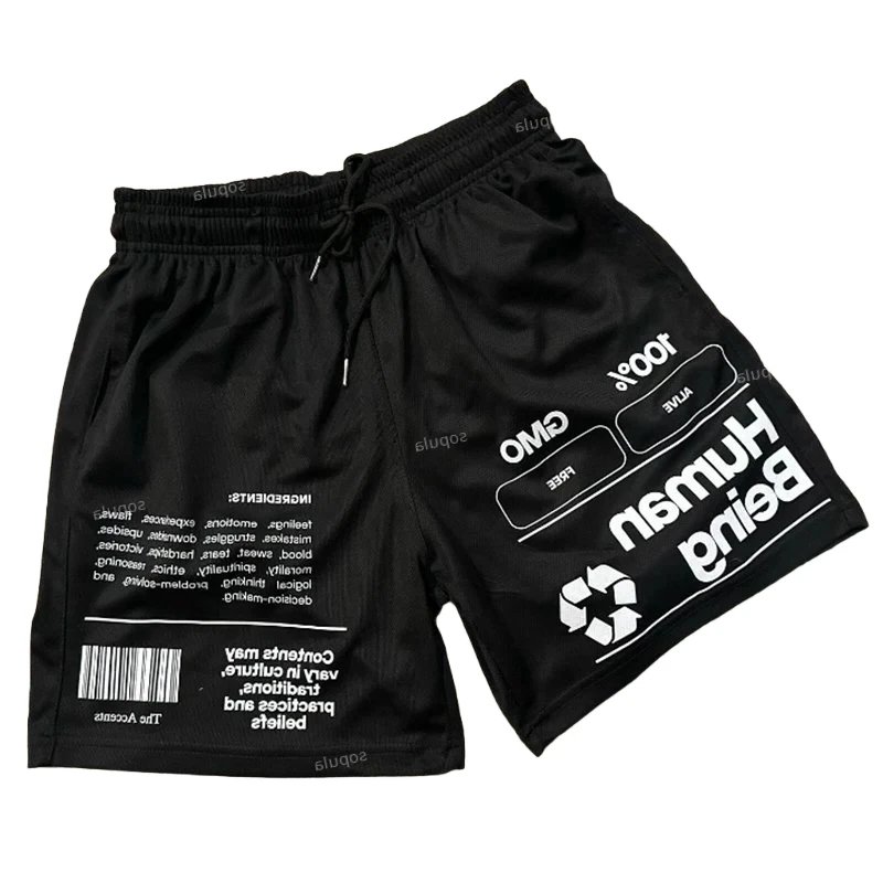 

Винтажные повседневные уличные шорты с графическим рисунком, дышащие баскетбольные мужские шорты, свободные шорты для тренировок, фитнеса, тренажерного зала, модные быстросохнущие шорты