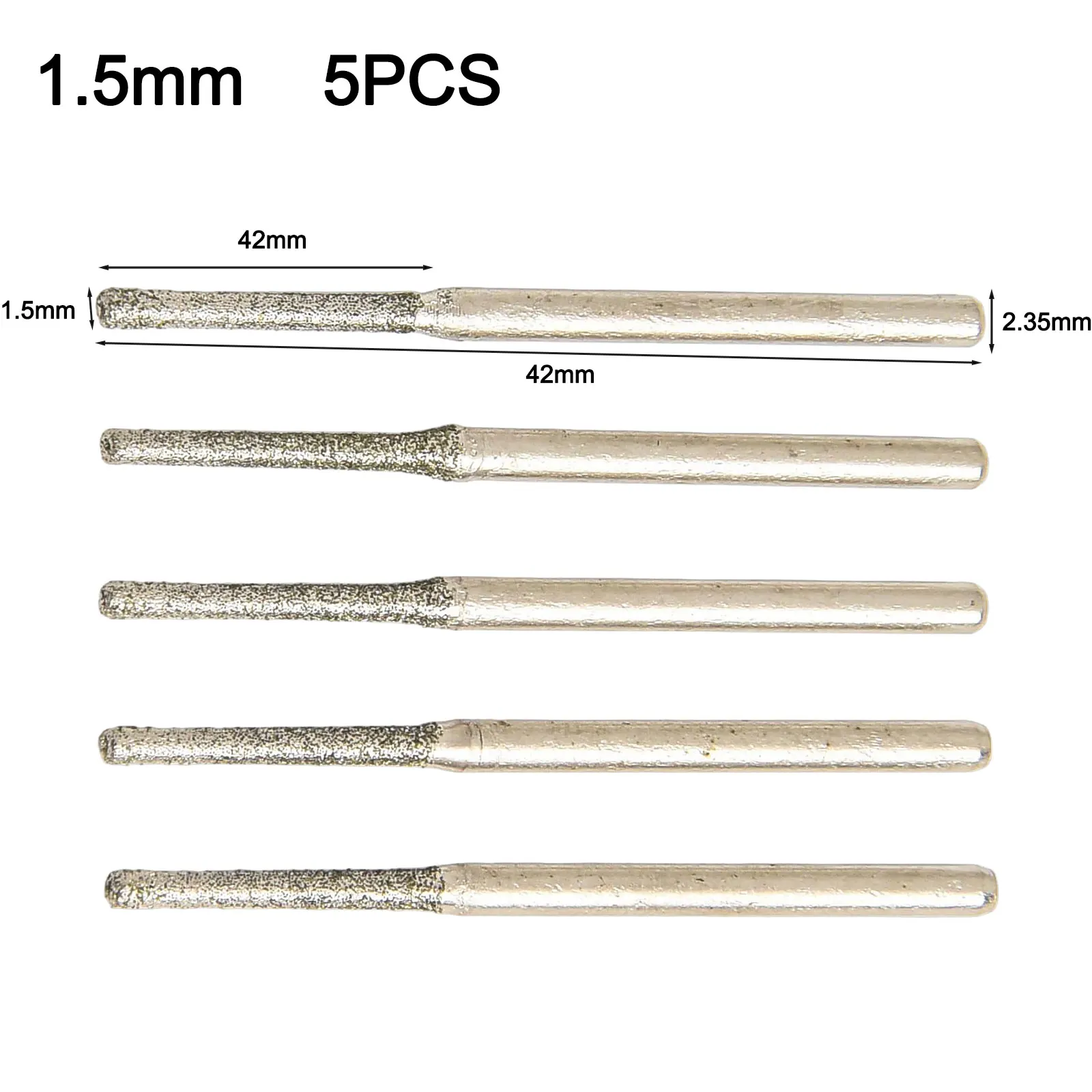 Diamond Drill Bit Set Glass Jade Drill Bits 1.2mm Head Diameter 2.5mm Head Diameter 0.8mm Head Diameter 1.0mm Head Diameter